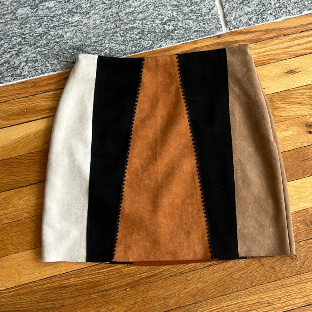 Faux Suede Mini Skirt